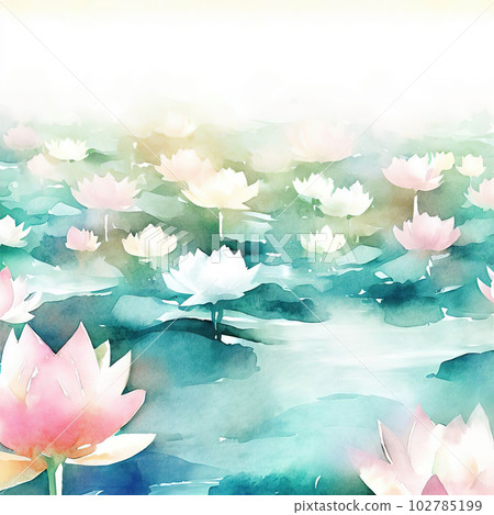 lotus in watercolor style  102785199