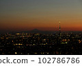 Competition between Mt.Fuji and Tokyo Skytree viewed from Chiba Prefecture 102786786