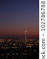 Competition between Mt.Fuji and Tokyo Skytree viewed from Chiba Prefecture 102786788