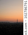 Competition between Mt.Fuji and Tokyo Skytree viewed from Chiba Prefecture 102786791