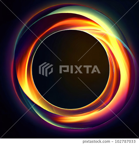 Abstract design flame,round frame with text for banner, flyer, poster, advertisement  102787033