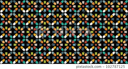 Geometry minimalistic trendy pattern. retro style background. for fabric, cloth, cover, web banner, business presentation or branding. Geometry minimalistic trendy pattern. retro style background. for fabric, cloth, cover, web banner, business presentation or branding. 102787125