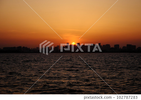 The sun setting over Roppongi 102787283