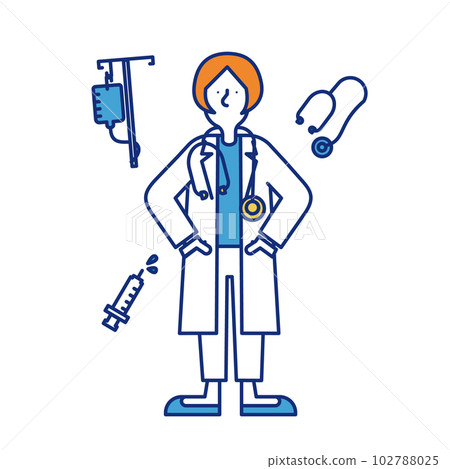 Illustration of a woman in the medical profession 102788025