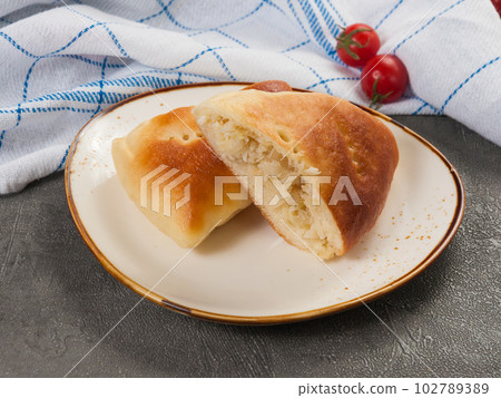 traditional Russian cabbage pie in the cut traditional Russian cabbage pie in the cut 102789389