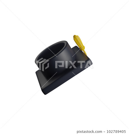 College, high school or university cap realistic vector illustration isolated. 102789405