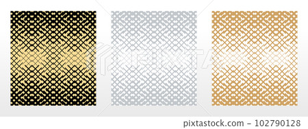 Set of abstract geometric patterns. Seamless vector backgrounds. Colored ornaments Graphic modern patterns Simple lattice graphic design 102790128