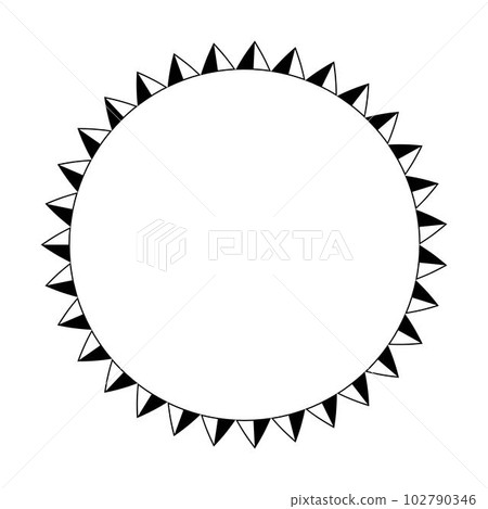 Circle frame round border design shape icon for decorative vintage doodle element for design in vector illustration Circle frame round border design shape icon for decorative vintage doodle element for design in vector illustration 102790346
