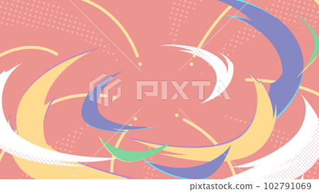 Cute background of slashing effects_retro pop_16:9 Cute background of slashing effects_retro pop_16:9 102791069