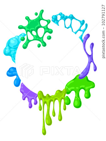 Blots and drips slime background. Toxic mucus smudges streaks and blotch. Blots and drips slime background. Toxic mucus smudges streaks and blotch. 102791127