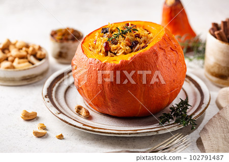 Pumpkin stuffed with rice Pumpkin stuffed with rice 102791487