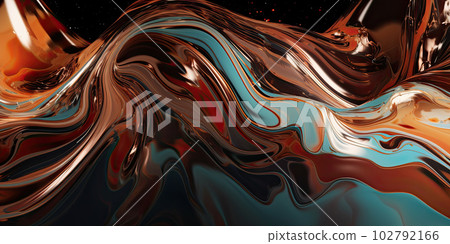 Metallic golden swirls morphing abstract fluid art Metallic golden swirls morphing abstract fluid art 102792166