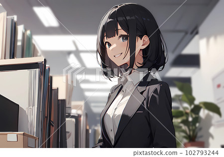 生成的穿著西裝的職業女性插圖_ai 生成的穿著西裝的職業女性插圖_ai 102793244