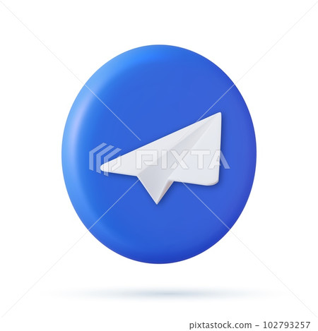 3d Telegram app icon symbols. 3d Telegram app icon symbols. 102793257