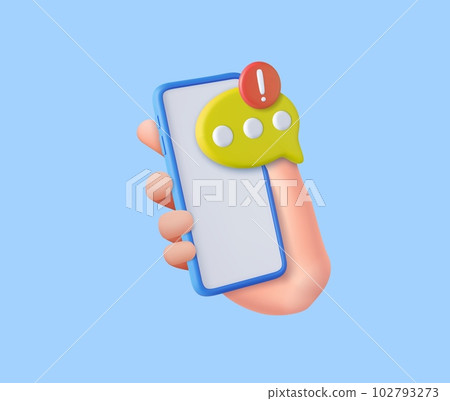 3D speech bubbles on mobile phone 102793273