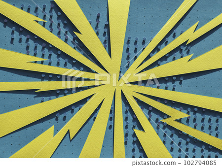 Handmade colorful paper cut background. Pop art and comic concept.  102794085