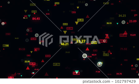 3d rendering of stock market data on a dark background 3d rendering of stock market data on a dark background 102797429