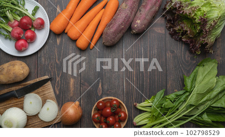 many vegetables on the table many vegetables on the table 102798529