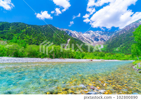 [風景]初夏的上高地[長野縣] 102800890