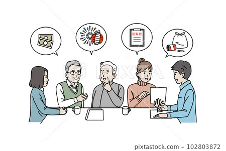 Town residents having a town meeting and discussing 102803872