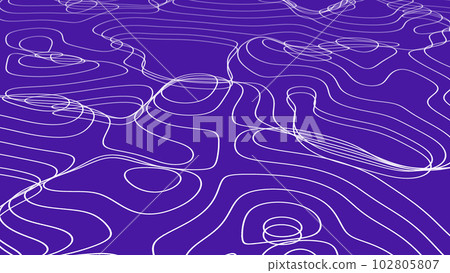 Purple 3D Topographic map background concept abstract background. Space Geography Wavy backdrop Purple 3D Topographic map background concept abstract background. Space Geography Wavy backdrop 102805807