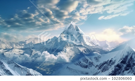 Bright clean white snowy mountain Bright clean white snowy mountain 102806060