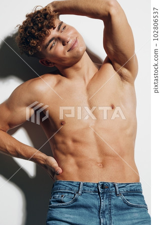man sport strong athletic attractive white background male muscle muscular sexy model man sport strong athletic attractive white background male muscle muscular sexy model 102806537