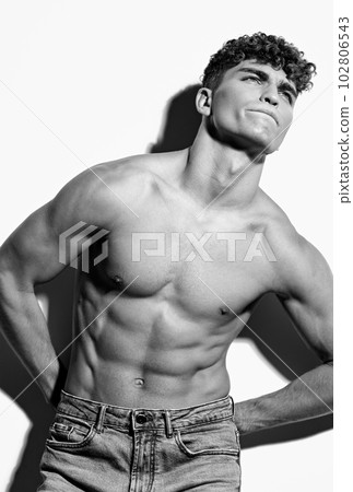 man body black and white trendy sexy caucasian bodybuilding white healthy attractive man body black and white trendy sexy caucasian bodybuilding white healthy attractive 102806543