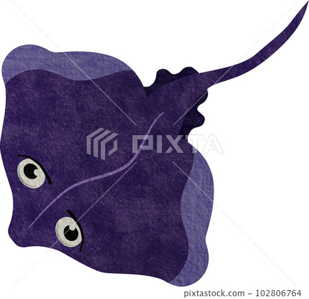 Batoids cartoon watercolor 102806764