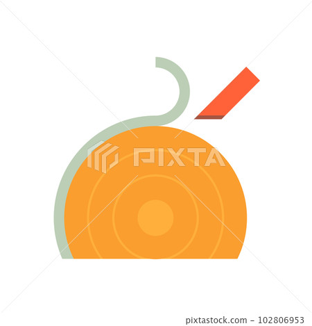 Log debarking in sawmill industry vector icon design. Log debarking in sawmill industry vector icon design. 102806953