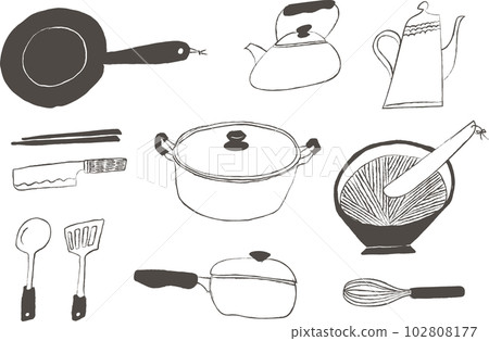 Cookware set brown 102808177