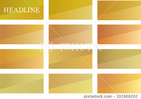 Gradient title frame set orange 102808202