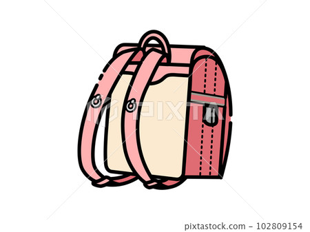 粉色背書包插畫 102809154