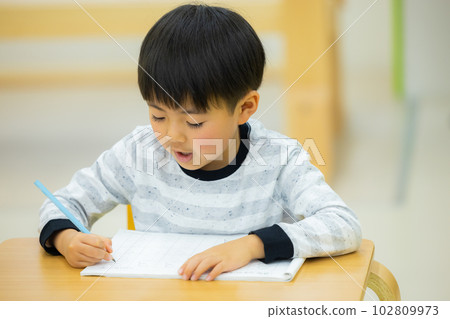 Kindergarten classroom study coloring Kindergarten classroom study coloring 102809973