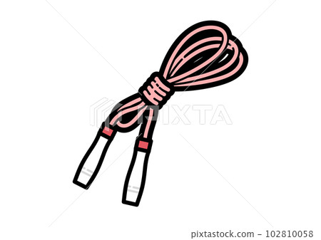 Illustration of a pink skipping rope - Stock Illustration [102810058 ...