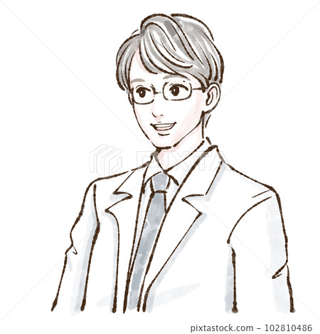 穿白大褂的男性，男性，男人，人，白大衣，西裝，醫生，醫生，醫務人員，講師，老師，解釋，領帶，護士 102810486