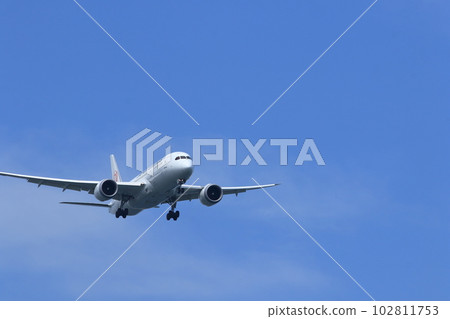 空中旅行升入藍天的客機 空中旅行升入藍天的客機 102811753