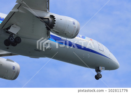 空中旅行升入藍天的客機 空中旅行升入藍天的客機 102811776