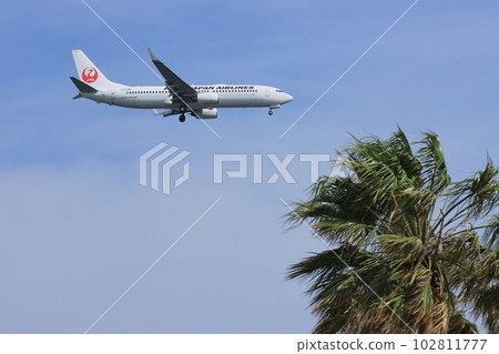 空中旅行升入藍天的客機 空中旅行升入藍天的客機 102811777