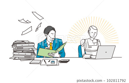 Changes in the working environment where AI works 102811792