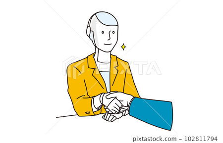 AI robot shaking hands in business AI robot shaking hands in business 102811794