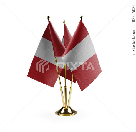 Small national flags of the Peru on a white background Small national flags of the Peru on a white background 102815025