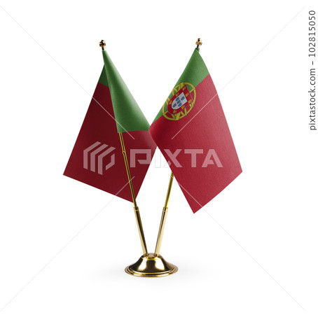Small national flags of the Portugal on a white background Small national flags of the Portugal on a white background 102815050