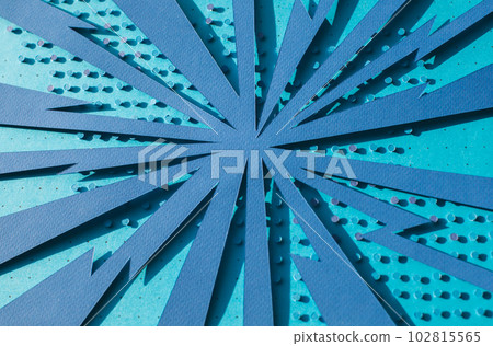 Handmade blue paper cut dot background. Pop art and comic concept.  102815565