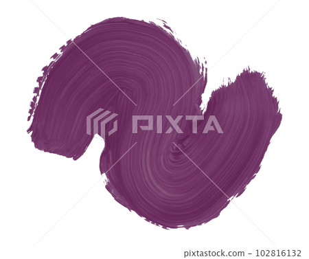 Shiny dark purple brush watercolor painting isolated on white background. watercolor 102816132
