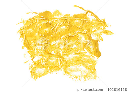 Yellow brush isolated on white background. Watercolor Yellow brush isolated on white background. Watercolor 102816138