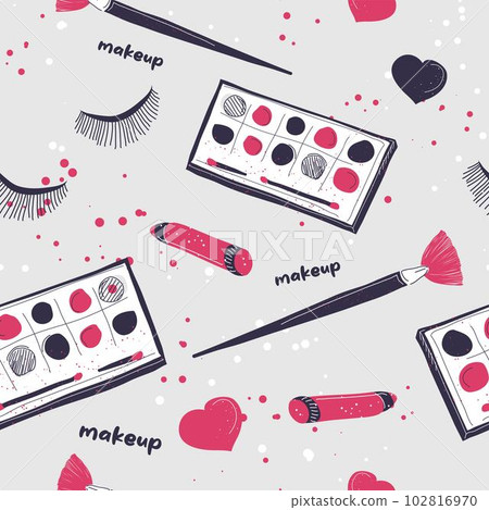 Makeup products and cosmetics for women print 102816970