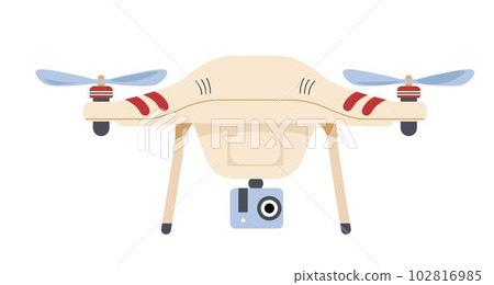 Drone with camera and wings propellers, vector Drone with camera and wings propellers, vector 102816985