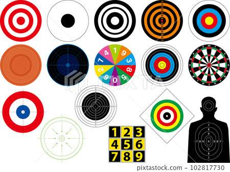 Various types of target illustration set of targets Various types of target illustration set of targets 102817730