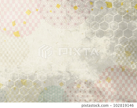 Traditional Japanese paper pattern Antique waste paper Traditional Japanese paper pattern Antique waste paper 102819146